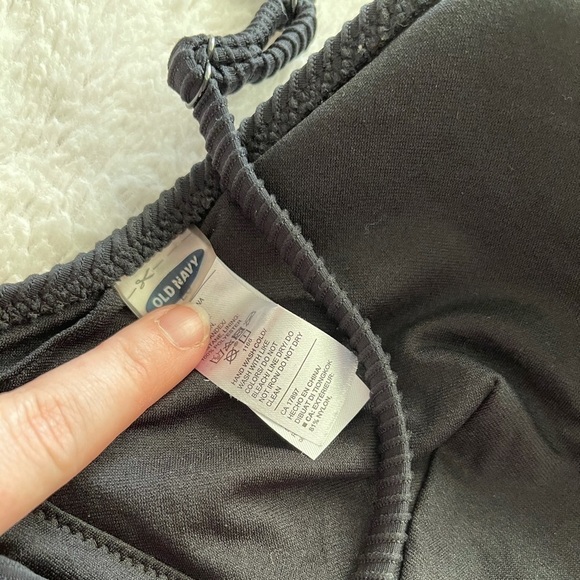 Old Navy black textured bikini top only - Picture 5 of 7